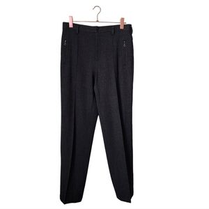 POLO SPORT‎ SPORTSWOMAN RALPH LAUREN Buckle Charcoal Wool Trousers Academia 10